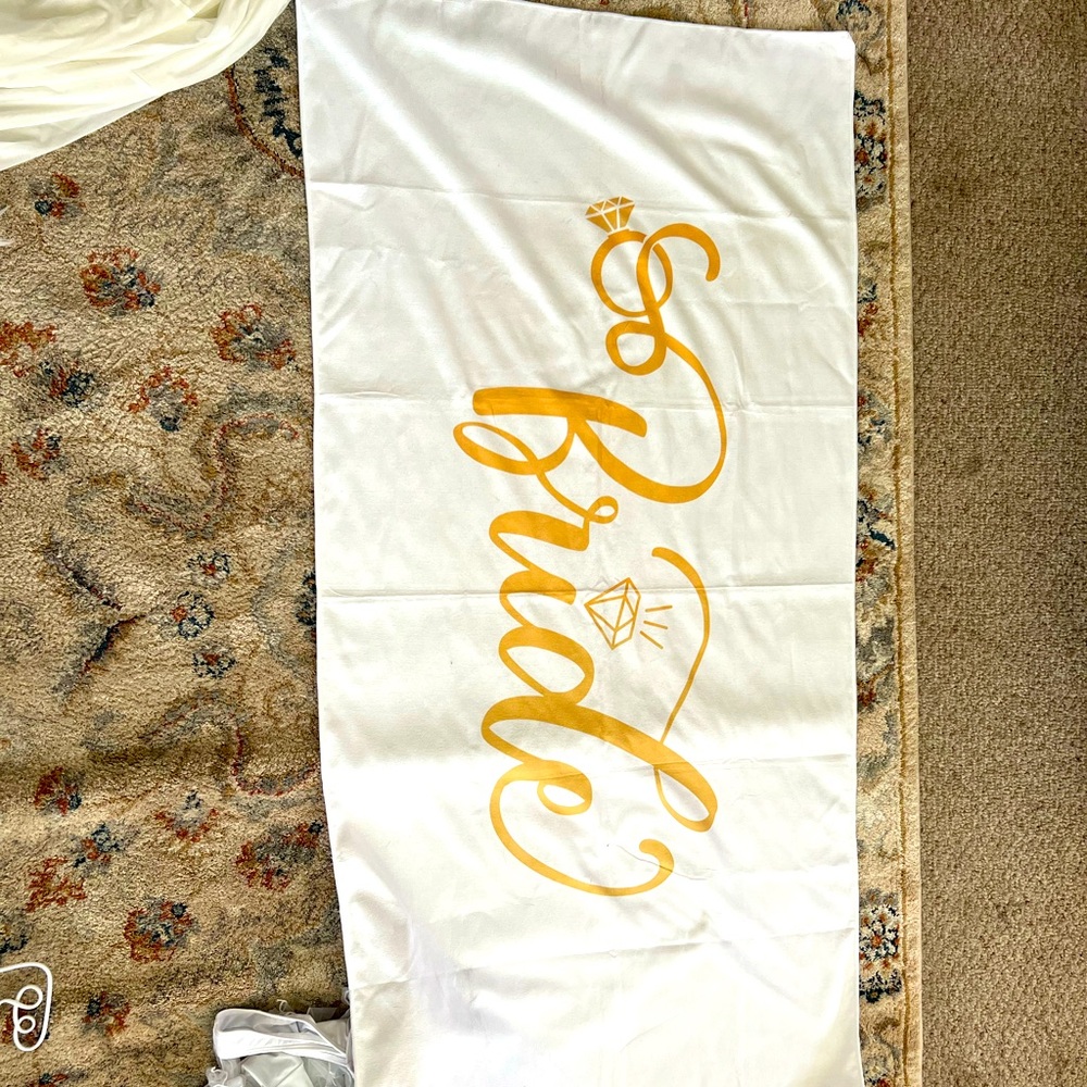 Bride beach towel
